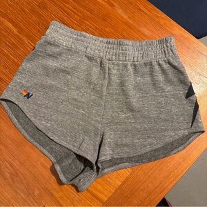 Aviator Nation Shorts Athletic Gray Elastic Waist Logo Side Application Size S